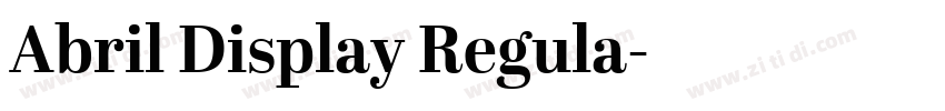 Abril Display Regula字体转换